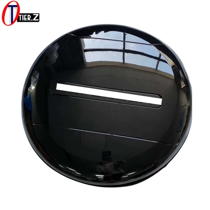 غطاء إطار احتياطي للسيارة لاند روفر ديفندر 90 110 نمط تحويل ABS البلاستيك عجلة قذيفة الإطارات اكسسوارات التصميم الأسود