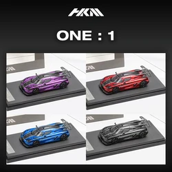 HKM In Stock 1:64 Agera ONE 1 Half Carbon Chrome Jesko Diecast Diorama Car Model Collection Toys