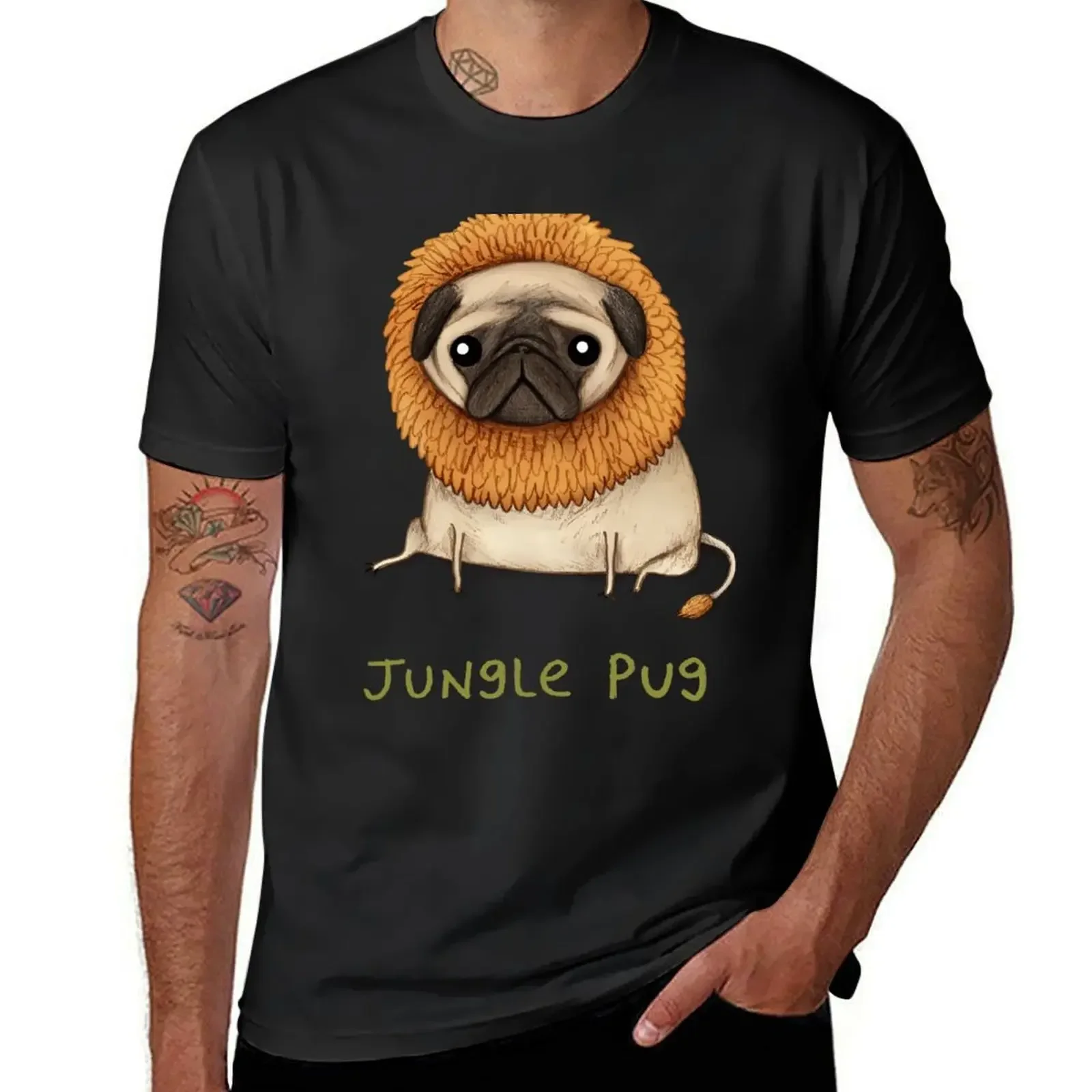 

Jungle Pug T-Shirt new edition blacks sweat sublime men clothings