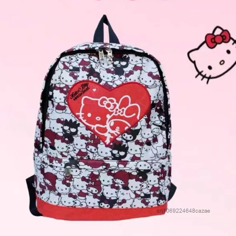 Sanrio Hello Kitty New Cute Large Capacity Backpack Female Student Versatile Lightweight Shoulders Bag Fashion Harajuku Backpack