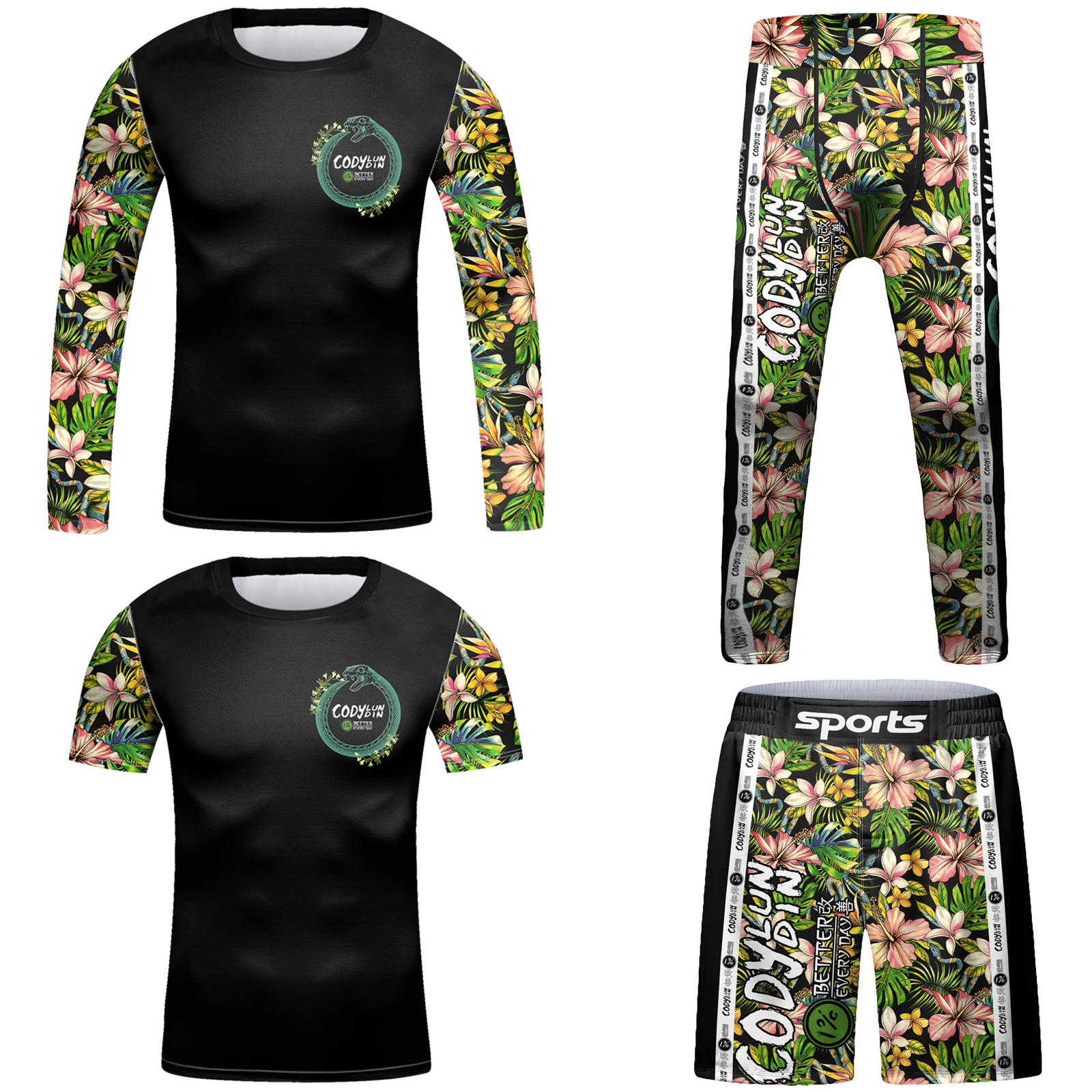 

Cody Lundin, высококачественные детские комплекты из 4 предметов для ММА, БЖЖ, бокса, фитнеса, спорта, джиу-джитсу, бразильские рубашки для тайского бокса + брюки