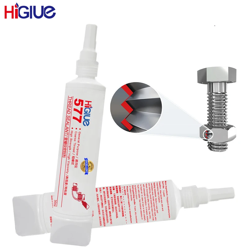 

577 Pipe Thread Sealant Adhesive High Strength Thread Sealant Pipeline Sealing Glue Fast Curing Flat Anaerobic Sealant Agent