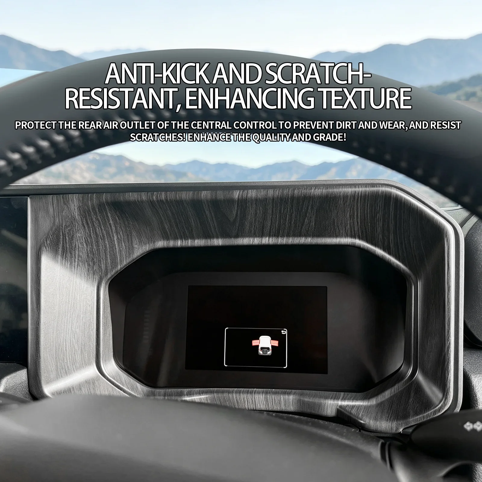 Car Steering Wheel Rear Dashboard Screen Decorative Frame Instrument Panel Trim Cover Accessory For Toyota Land Cruiser FJ 2026 detail image 2