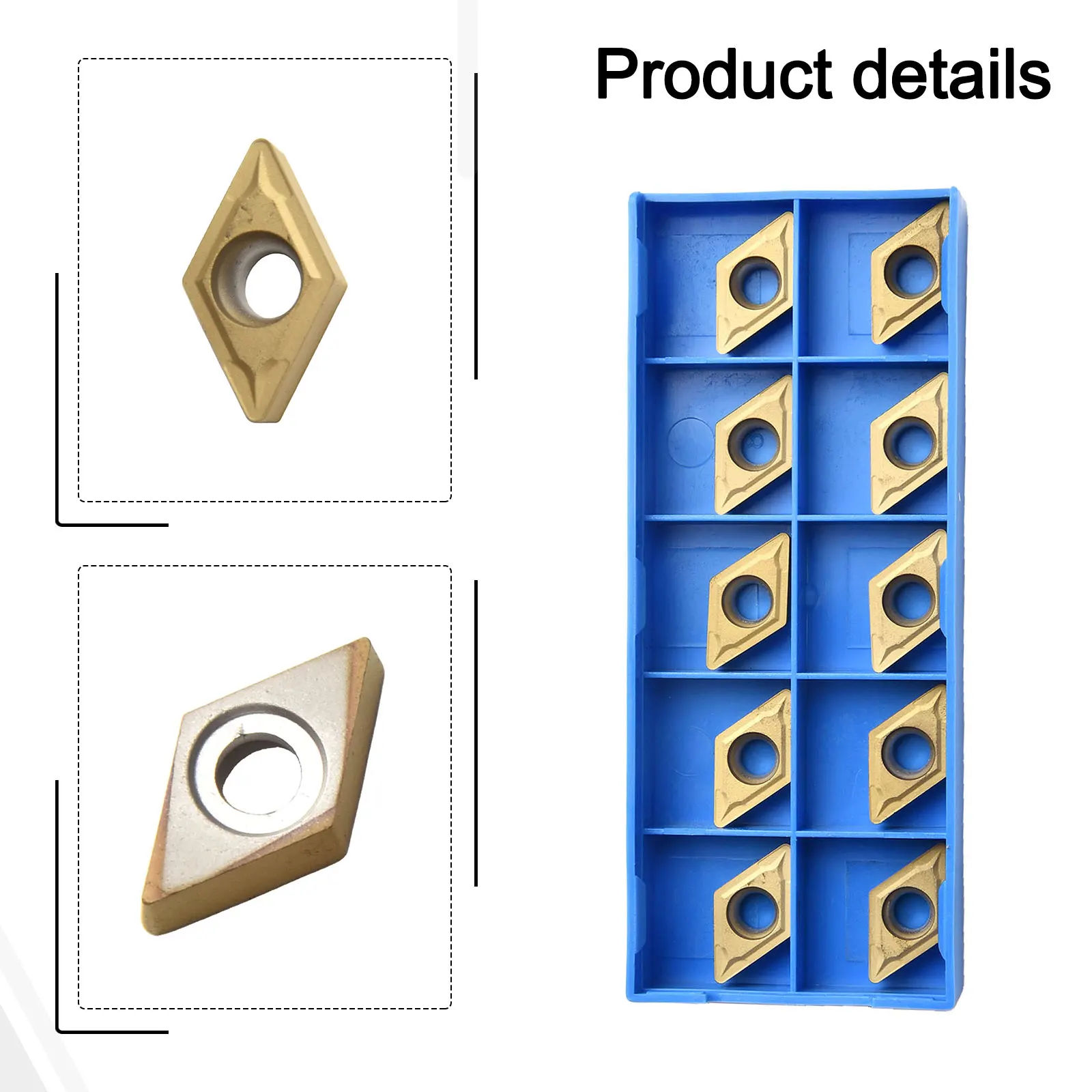 CNC for lathe Cutting Tool Inserts 10pcs DCMT32 51 Carbide Excellent Performance Suitable for Various Processing Environments