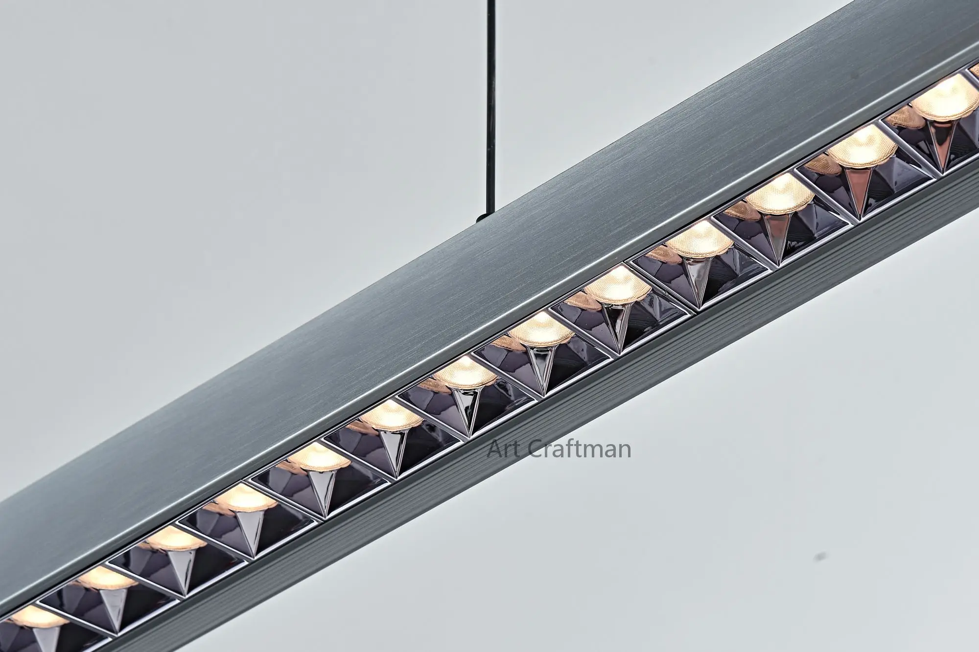 1.2M Modern LED Pendant Lamp Minimalist Aluminum Long Strip Hanging Pendant Lamp with hand sensor brightness adjustable bar