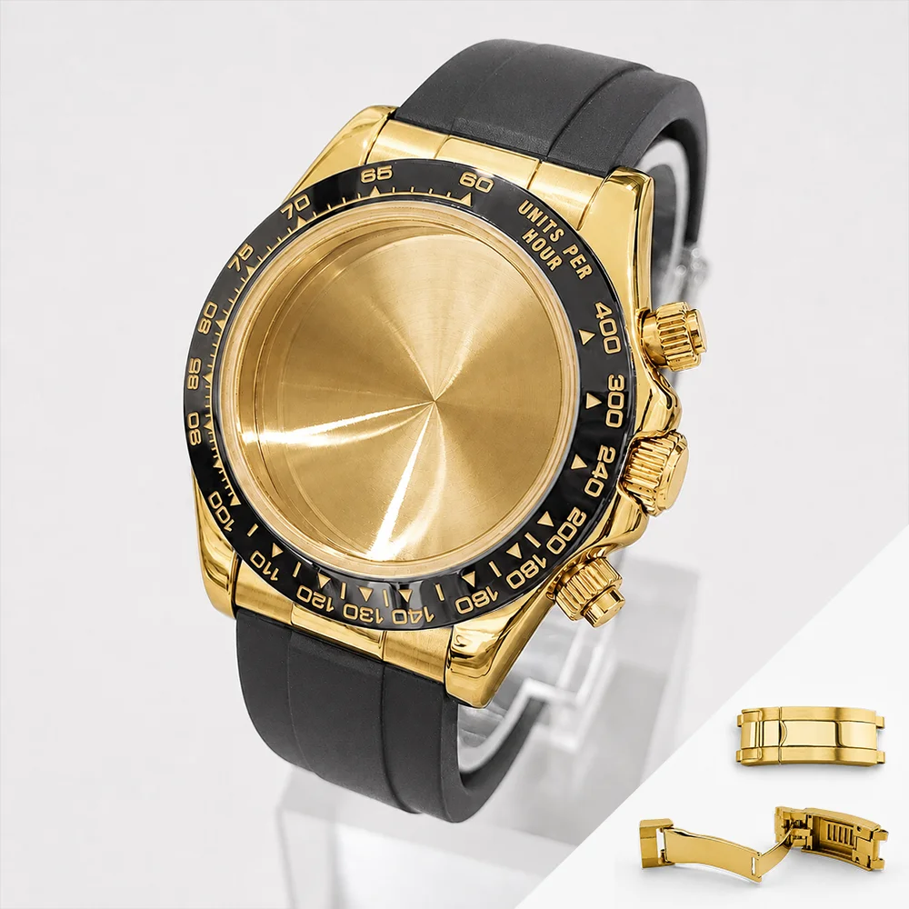 VK63 Case Fit 29MM Dial VK63 Watch Case For VK63 Movement VK63 Case Paired with Rubber Strap High Quality VK63 Watch Accessories