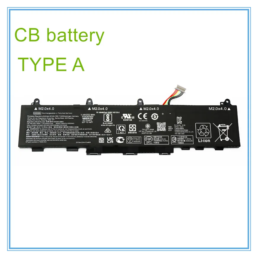 Original quality CC03XL HSTNN-UB8W L77622-541 11.55V 4610mAh Laptop Battery For computer