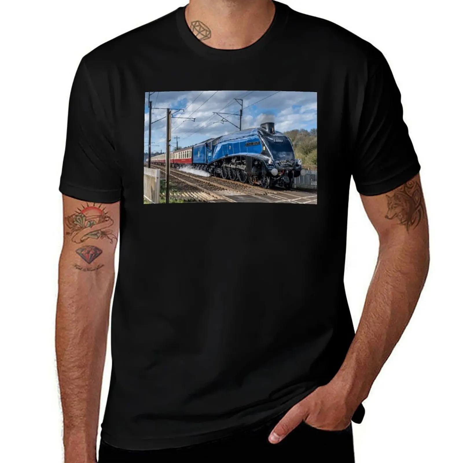 

60007, Sir Nigel Gresley steam locomotive T-Shirt t shirt for man 100 percent cotton anime t shirts for man T-Shirt
