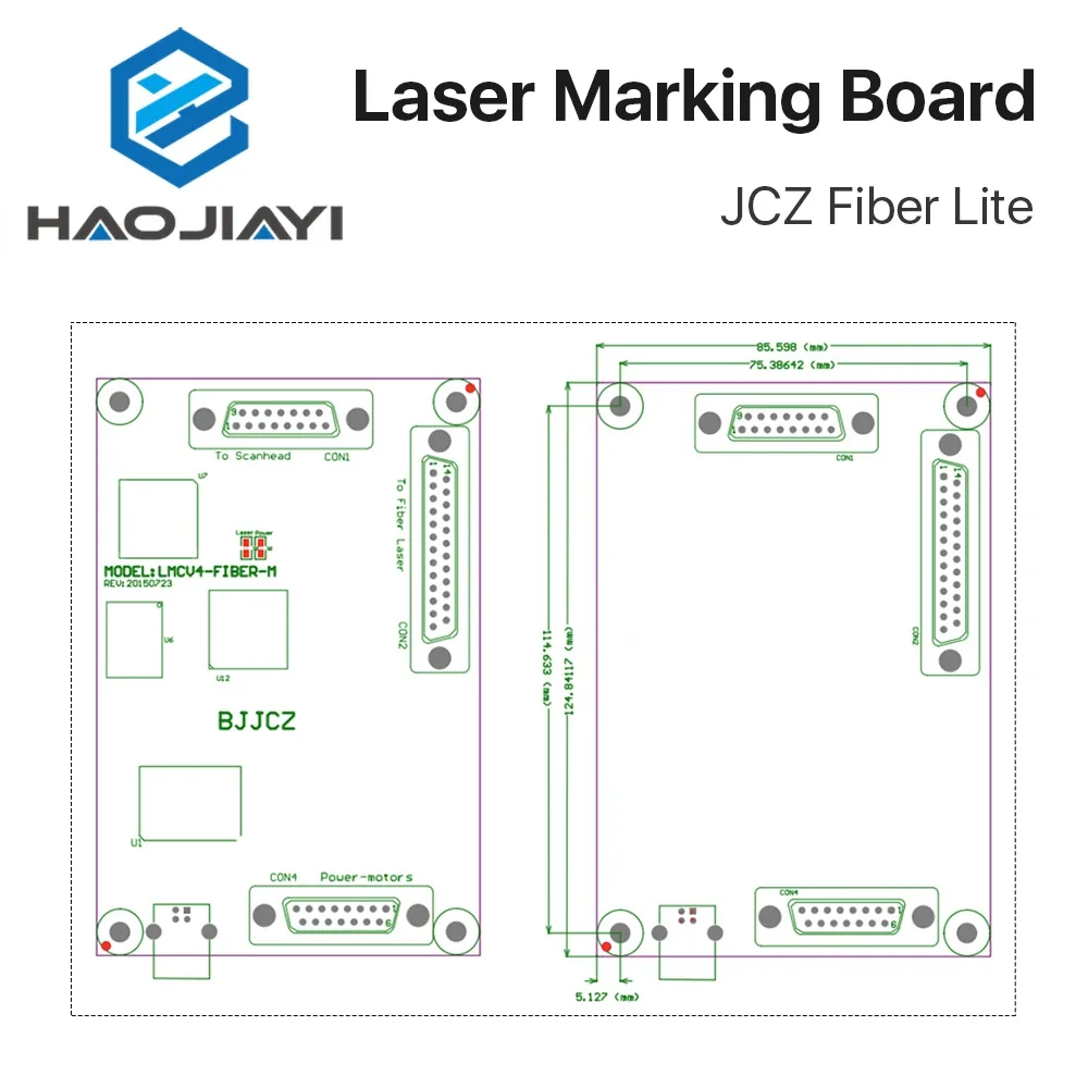 เครื่องทำเครื่องหมายด้วยเลเซอร์ bjjcz เครื่องควบคุมการ์ด JCZ-LMCV4แบบดั้งเดิมสำหรับเครื่องทำเครื่องหมาย1064nm ไฟเบอร์ IPG Raycus MAX