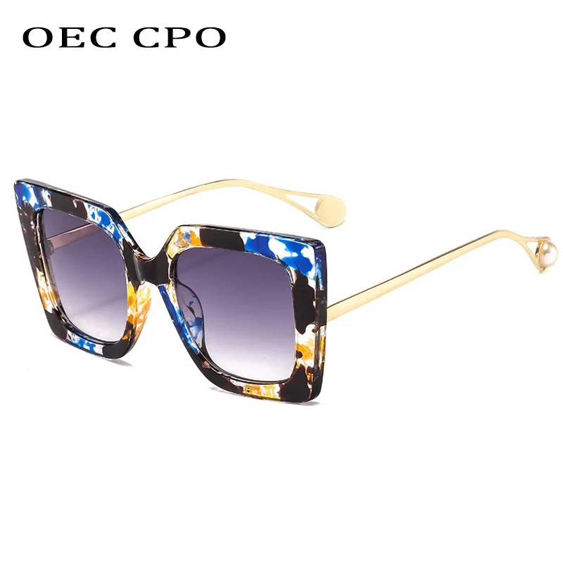 Square Fashion Sunglasses Women Men Punk Metal Legs Gradient Sun Glasses Trends Shades UV400 Brand Designer Eyewear Oculos