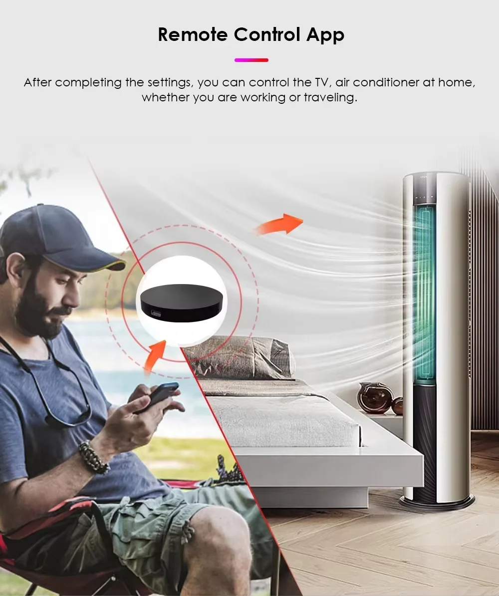 Tuya WiFi Smart IR Remote Control Universal for TV DVD Air Conditioner Compatible with Alexa Google Assistant