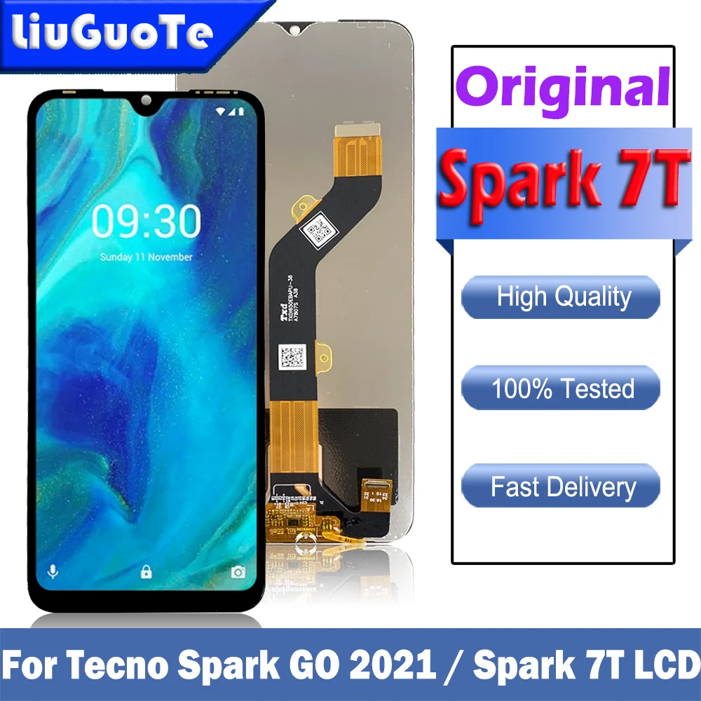 6.52 inch For Tecno Spark 7T KF6p LCD Display Touch Screen Digitizer Assembly Replacement For Tecno Spark GO 2021 Display