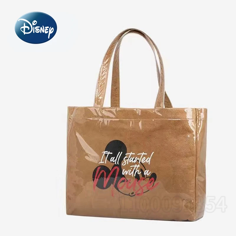 Disney-Bolso de pañales para mujer, bolsa de pañales de bebé de marca de lujo, bolso multifuncional de dibujos animados de amor, bolso de mano de