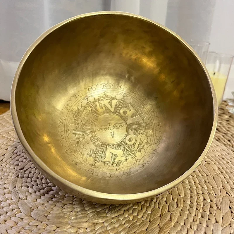 Large Handmade Tibetan Bowls Nepal Brass Singing Bowl Yoga Meditation Buddhism Sound Bowl Chakras Meditation Instruments Gifts