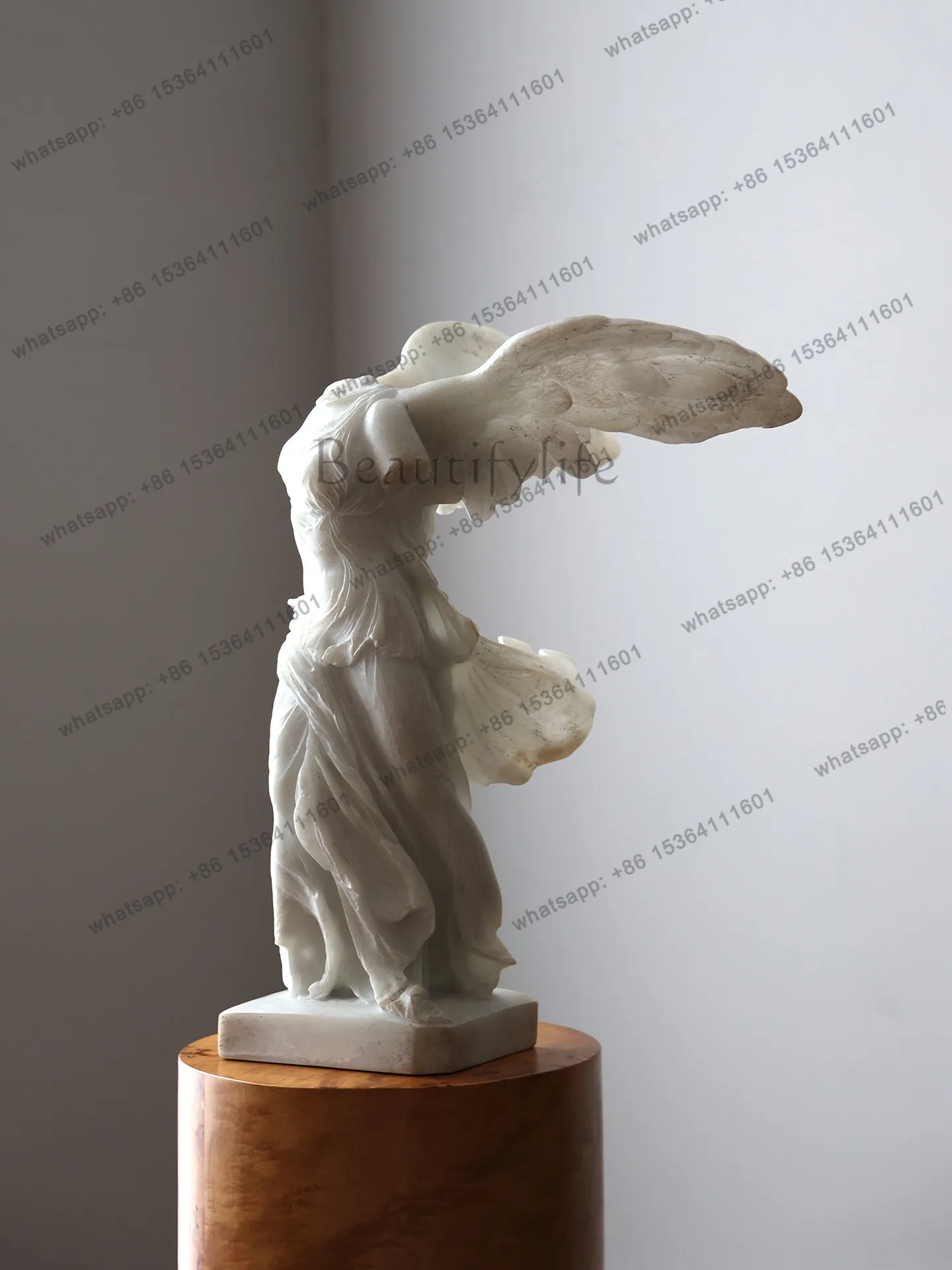 Greek Victory Muse Imitation Jade Portrait Sculpture Ornament Living Room Entrance Art Character Decoration