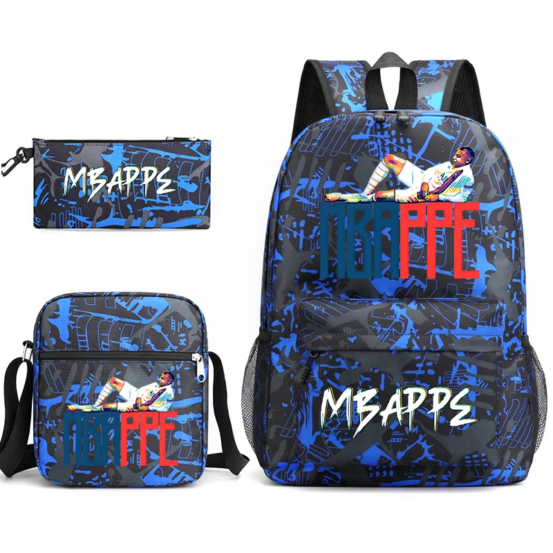 Mochila Jovem Conjunto, Bolsa Escolar Estudante, Bolsa de Ombro, Lápis, 3 Pcs