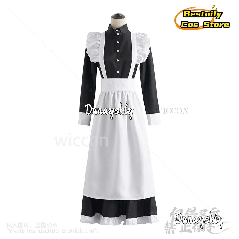 КосплейАниме Чужой Сценический Косплей Мизи Костюм Черно-Белое Платье Горничной Парики Лолиты Для Хэллоуина Рождество Женщины Ролевые Игры На Заказ