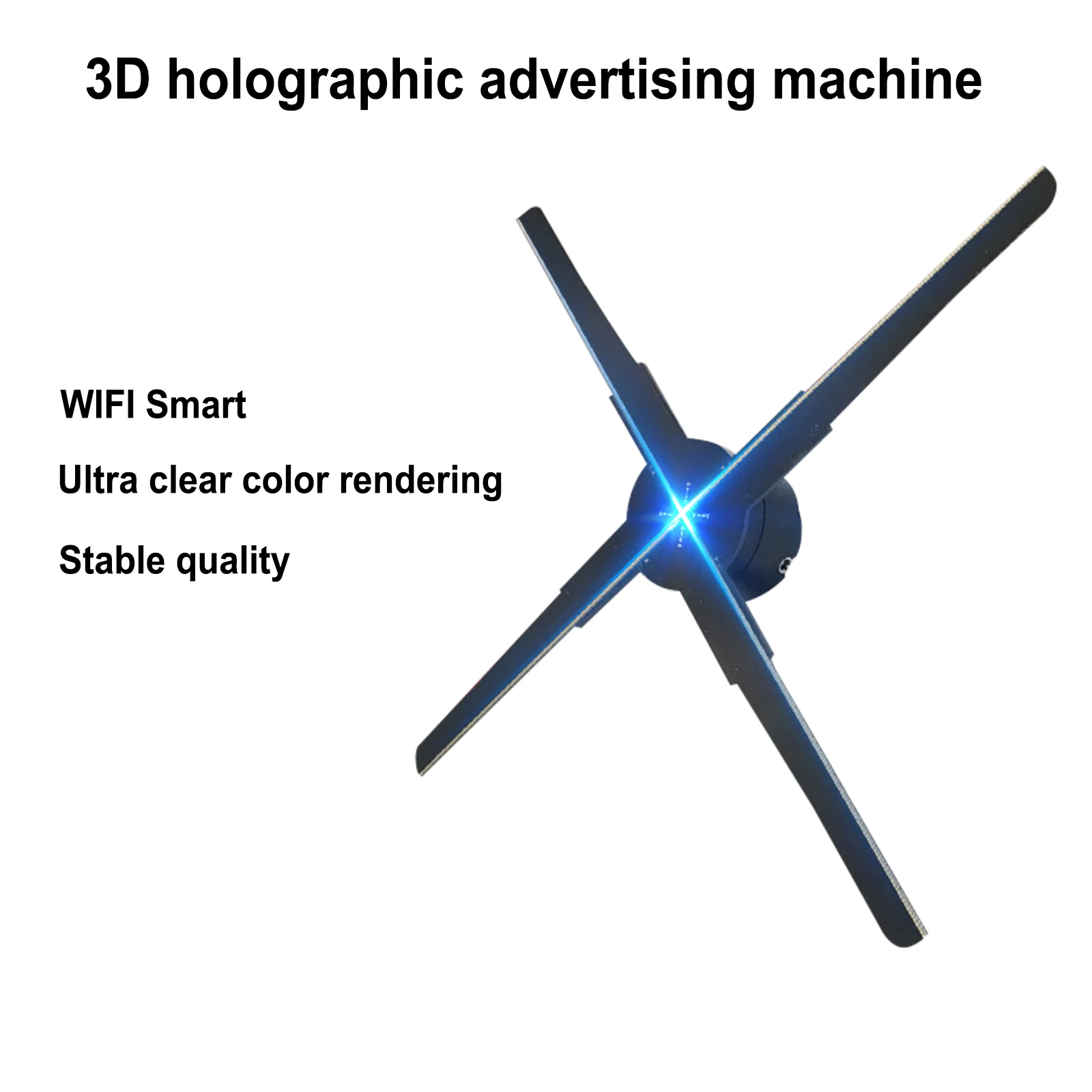 

45cm 510LED Holographic Projector Fan 3D Wifi HD Fan Hologram Projector LED Sign Holographic Lamp Advertising Machine