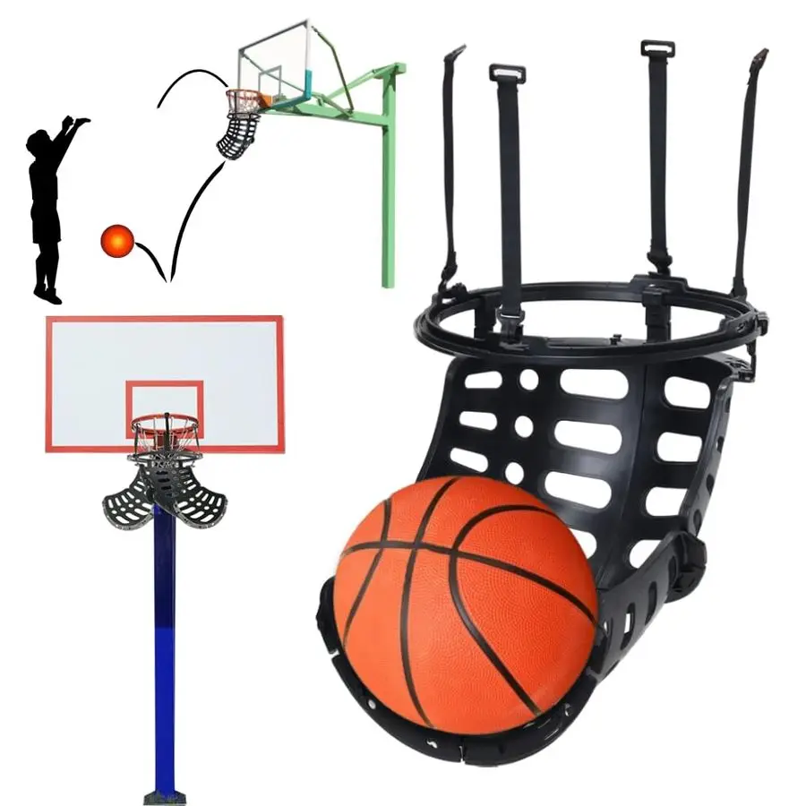 

Отбойник баскетбольного кольца, вращающаяся на 360 градусов насадка для возврата мяча для использования в помещении и на открытом воздухе, тренировочное оборудование для стрельбы для взрослых,