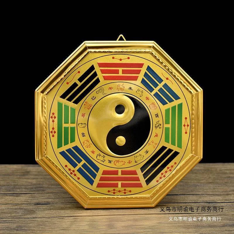 

Tai Chi Bagua Mirror, Home Entrance Balcony, Nine Palaces Yin and Yang Bagua Diagram, Plane Mirror Ornaments, Zodiac Pendants