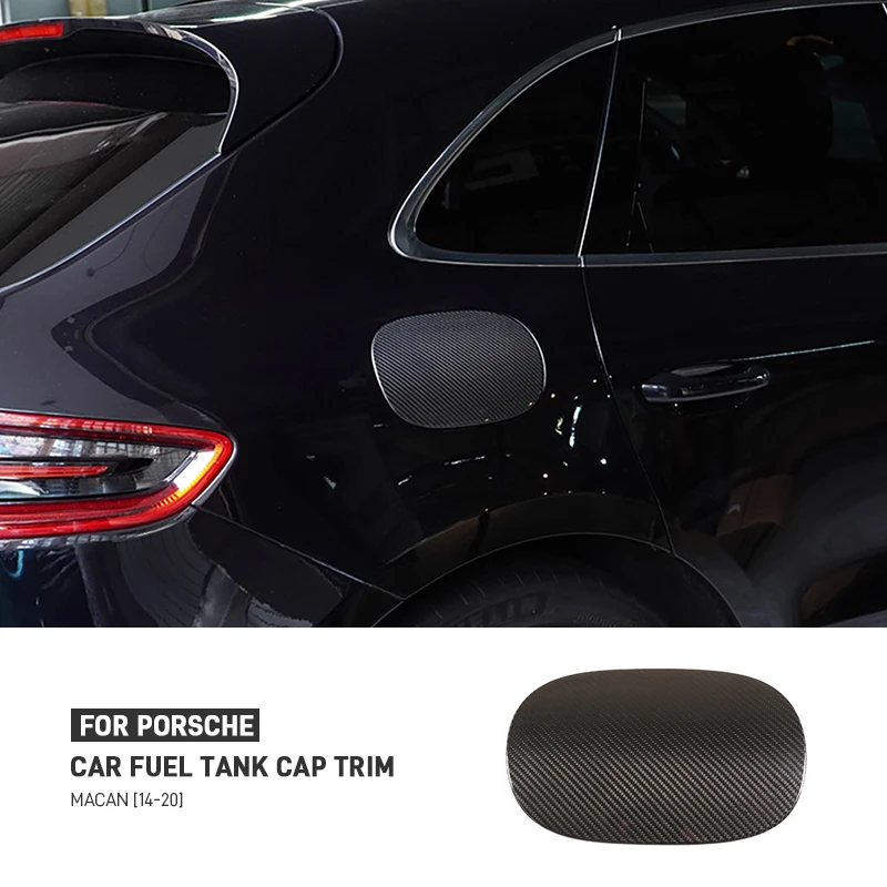 

Real Carbon Fiber For Porsche Macan 2014-2020 Car Fuel Tank Gas Cap Panel Protecror Cover Trim Sticker Decoration Aeecssories