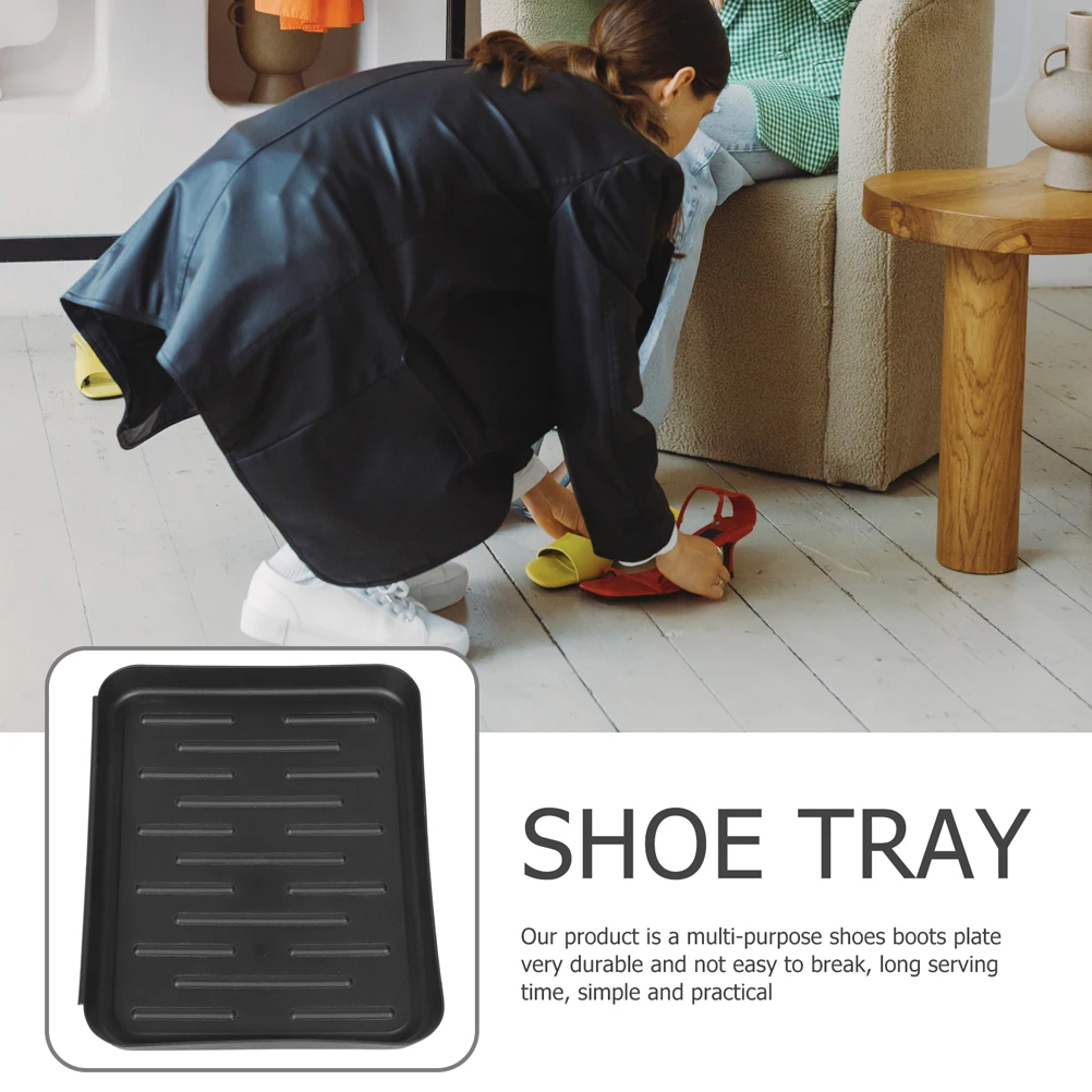 

Shoe Tray for Entryway Home Boot Mat Storage Pet Feeding Trays Drying Shoes Small