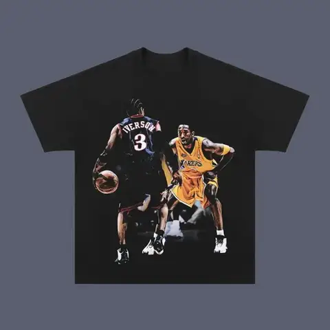 Kobe Allen Vintage Tee, Allen Iverson Vs Kobe Bryant T-Shirt, Unisex Basketball Shirt, Hip Hop Graphic Tees, Gifts Shirt, Menswear Womenswear Streetwear