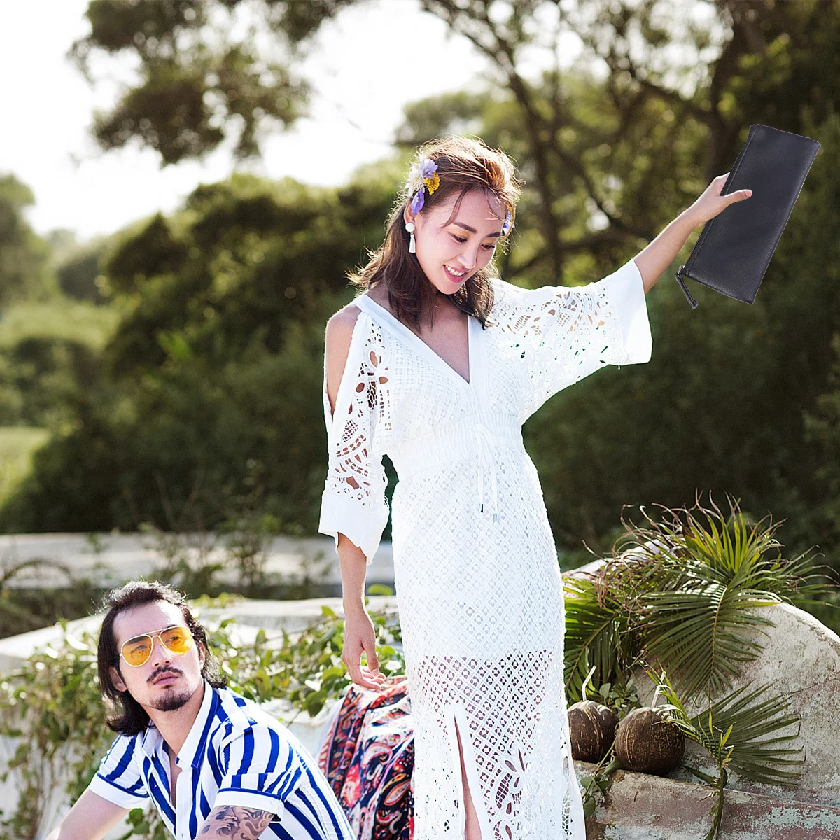 

Pu Pencil Bag Black Minimalist Design Student Stationery Organizer Multi Functional Toiletry Bag Pen Holder