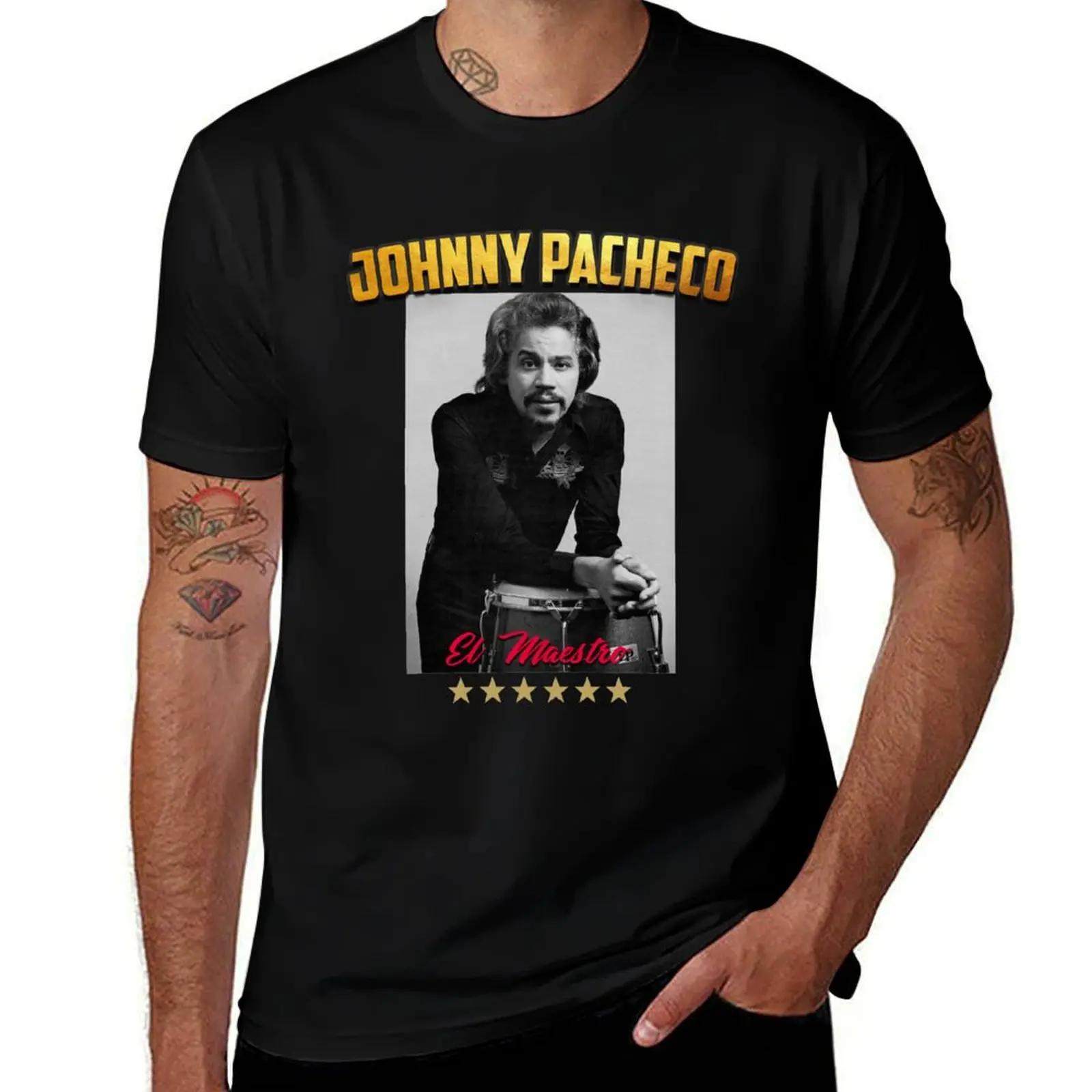 

Johnny Pacheco El Maestro T-Shirt graphics Luxury man cute tops vintage anime shirt outfits for men