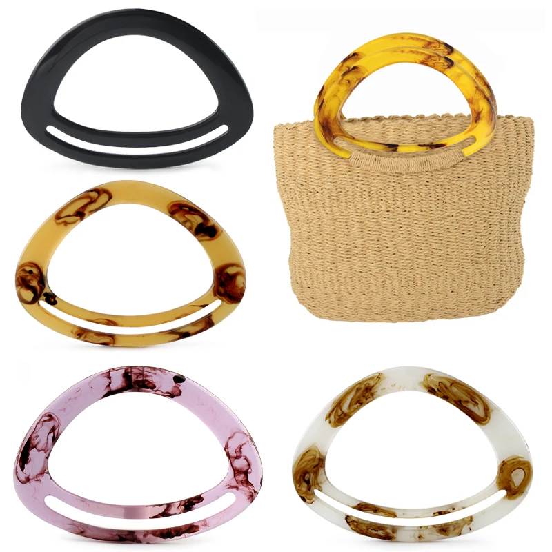 

2/4/6/10 шт. 18*13 см D-образная пластиковая ручка для женского акрилового кошелька, вязаная ручка для сумки, аксессуары для изготовления кошелька своими руками