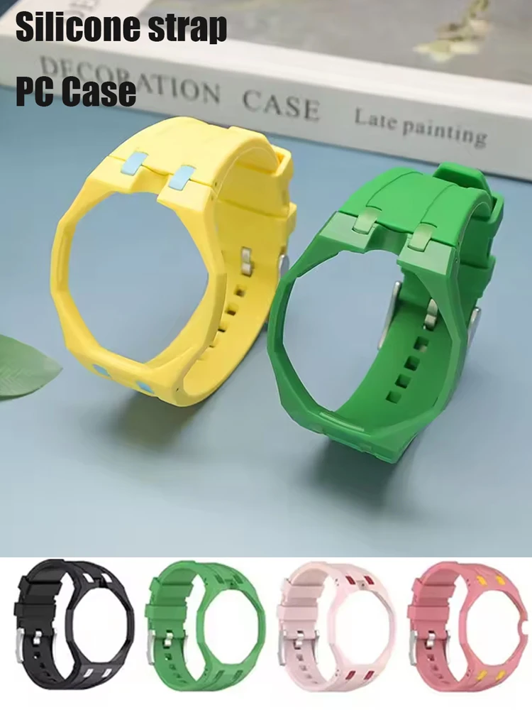 2-in-1-Armband + Gehäuse für Swatch x AP Royal Pop Taschenuhr, umbaubar zur Armbanduhr, PC-Gehäuse + Silikonarmband, Armband-Zubehör – Detail 1