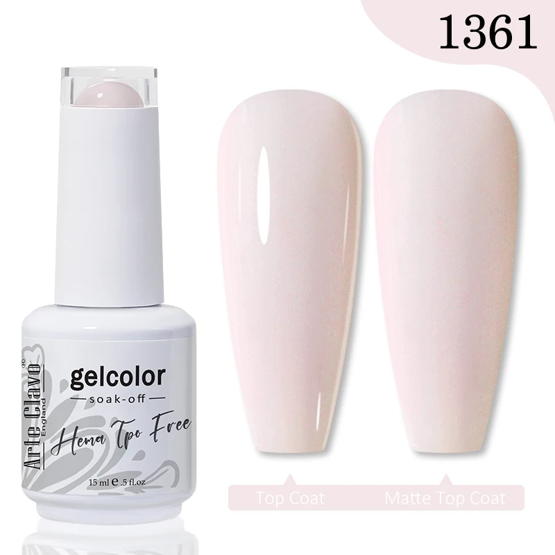 Arte Clavo Nail Gel Varnish Top Base Coat Hybird Design Gel Nail Polish Manicure Nail Art Primer 116 Colors 15ml  UV LED Lamp