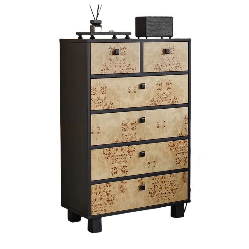 

Medieval style solid wood chest of drawers small living room wall storage cabinet bedroom storage cabinet