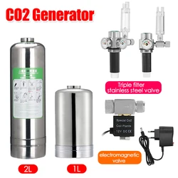 Triple Filter Element Stainless Steel Valve Pressure Regulating Valve for DIY Aquarium 1L/2L CO2 Steel Cylinder Generator Kit