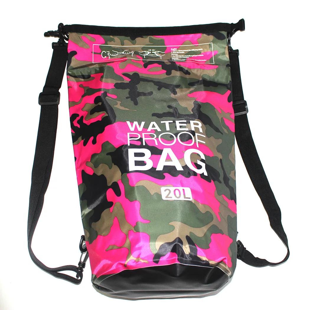 Waterproof Swimming Bag Dry Sack Camouflage Colors Fishing Boating Kayaking Storage Drifting Rafting Bag 2L 5L 10L 15L 20L 30L