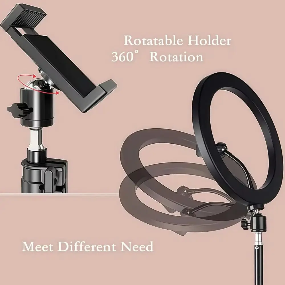 

26CM 10" LED Shooting Light Ring Dimmable with Tripod Stand Phone Fill Light Durable Portable Photography Lights For Selfies
