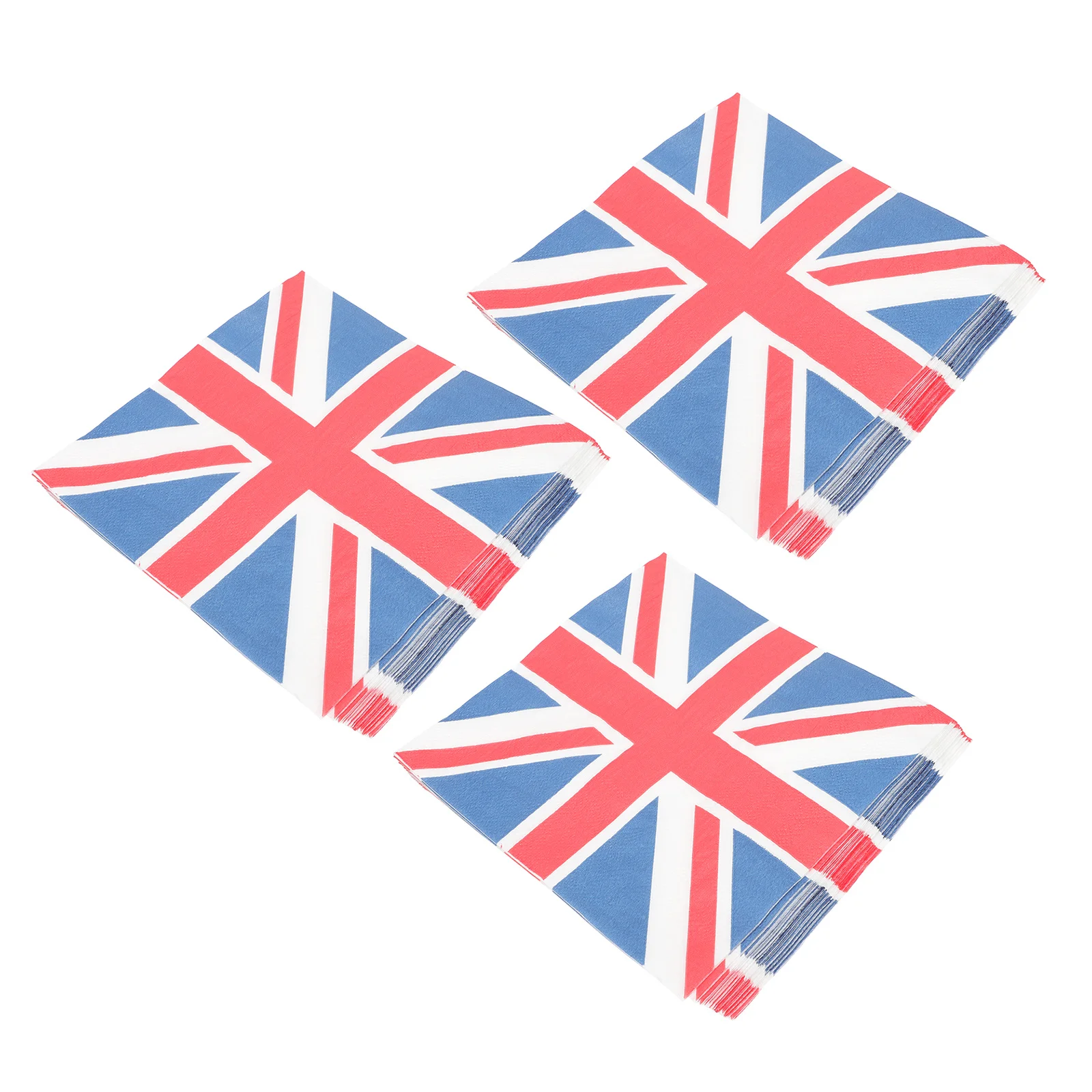 

3pcs 3 Bags Decorative Paper Napkin Union Jack Design British Flag Printed Tissues For Party Birthday Festival Home Kitchen Use