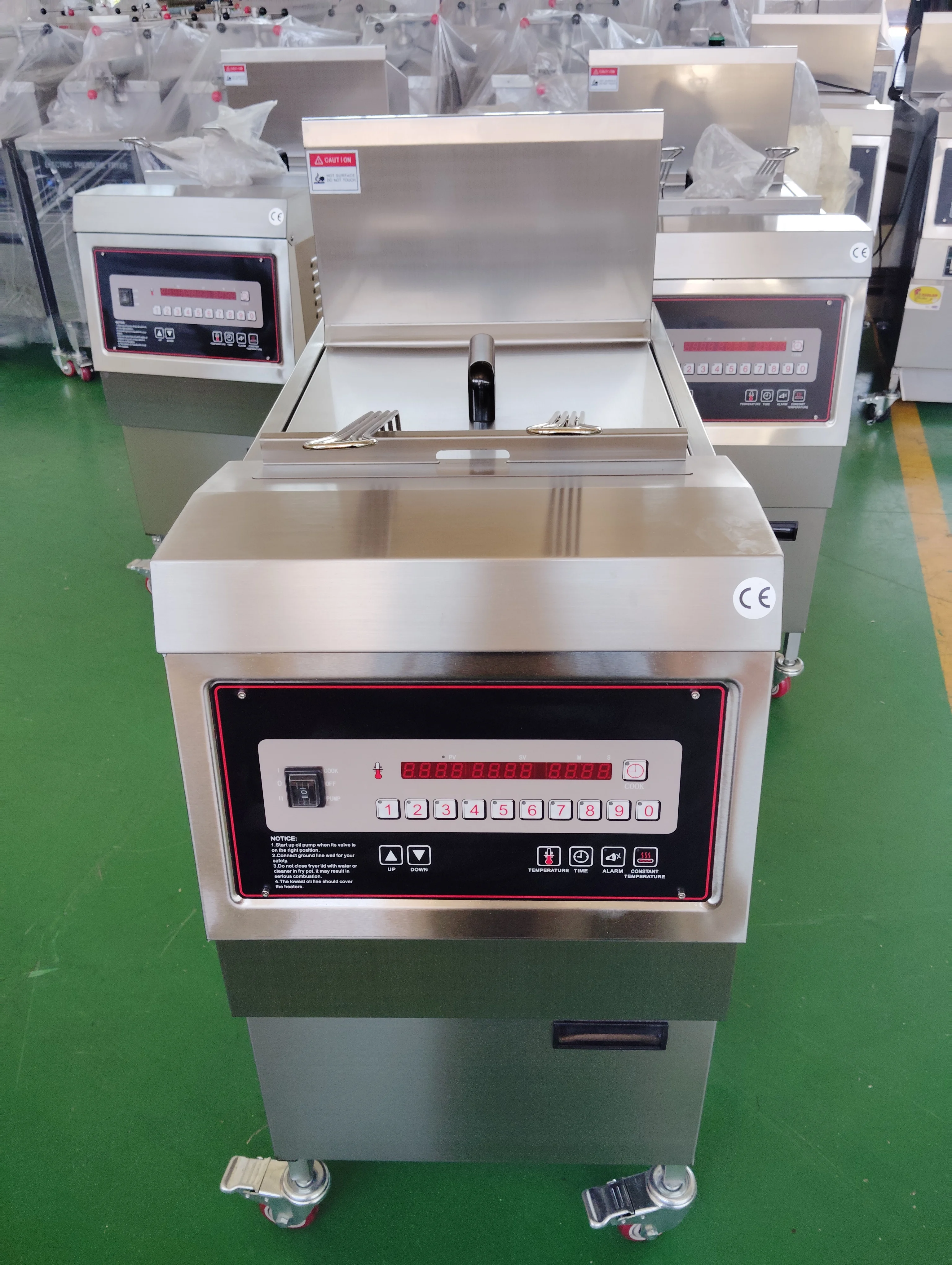 Oil FIlter   Open Pressure Chicken Fryer Gas Pressure Fried French Fries Machine