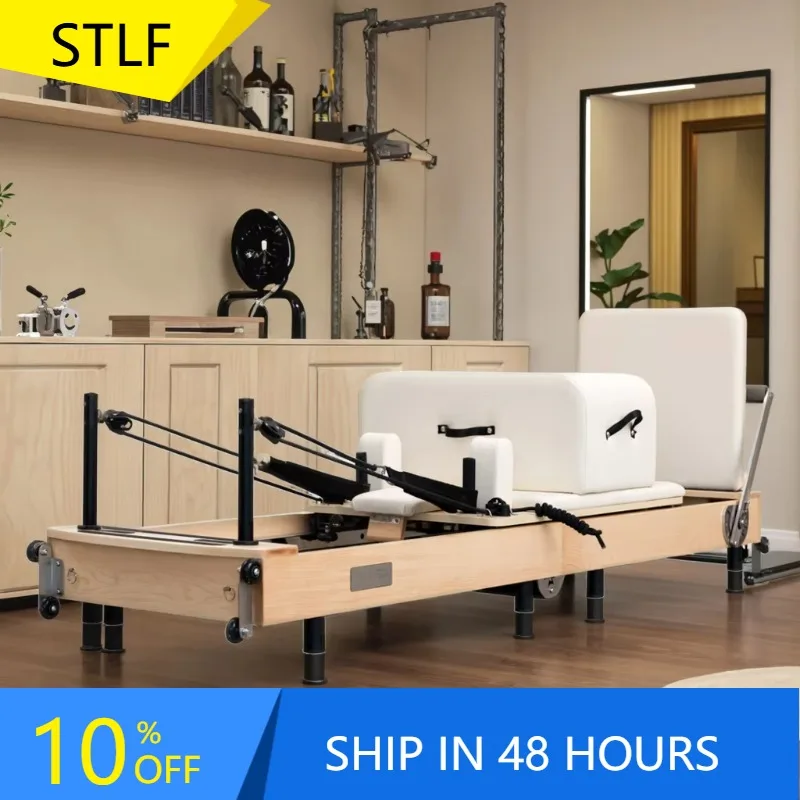 YTYIN Durable Good Body Pilates Reformer Set Professional Yoga Fitness Wood Pilates Machine Bed And Chair Equipment For Home Wor