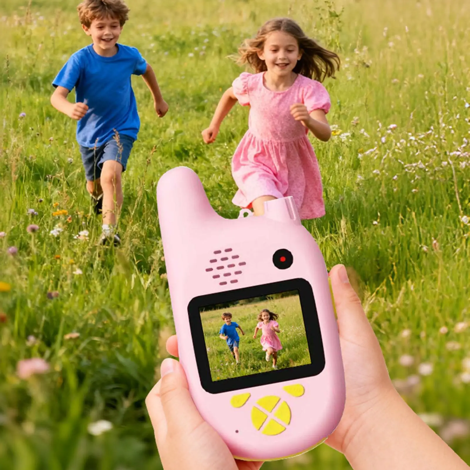 Walkie talkies para crianças câmera dupla brinquedos interativos rádio sem fio walky talky para crianças meninos meninas acampamento aventuras caminhadas