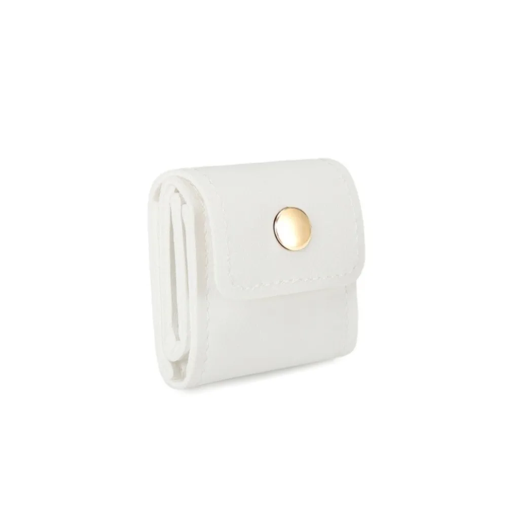 

Mini Jewelry Storage Bag Flip Cover Earrings Organizer Foldable Ring Packing Bag PU Leather Simple Storage Case Travel