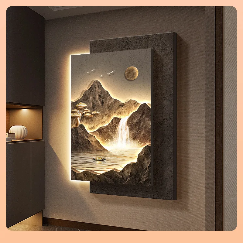 

Decorative paintings, three-dimensional, sandstone, corridors, hanging paintings, light luxury