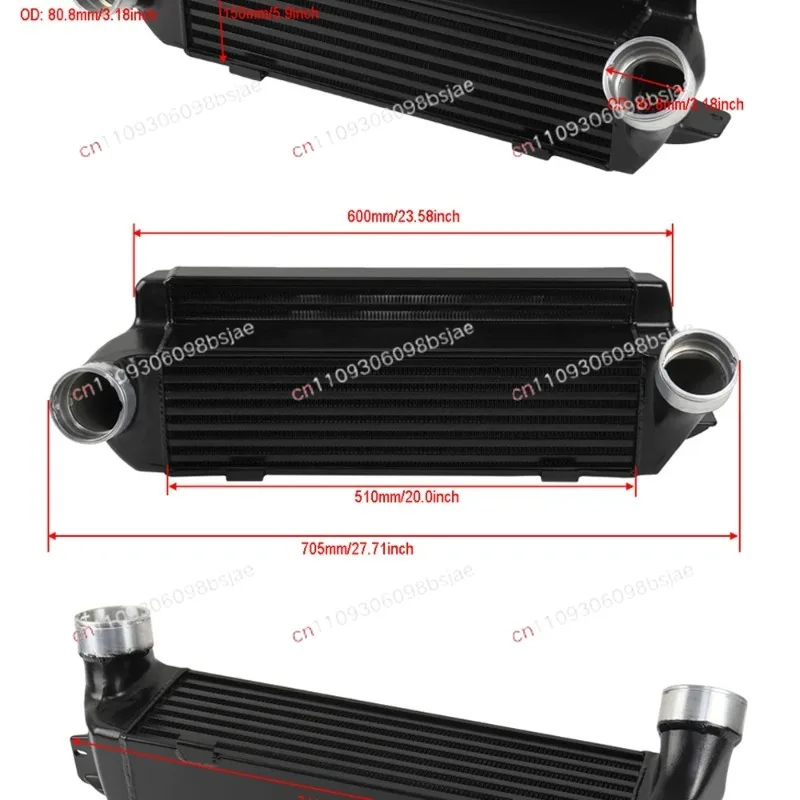 Automotive intercooler suitable for BMW N54 135 335 Z4 E82 E88 E89 E90 plate radiator