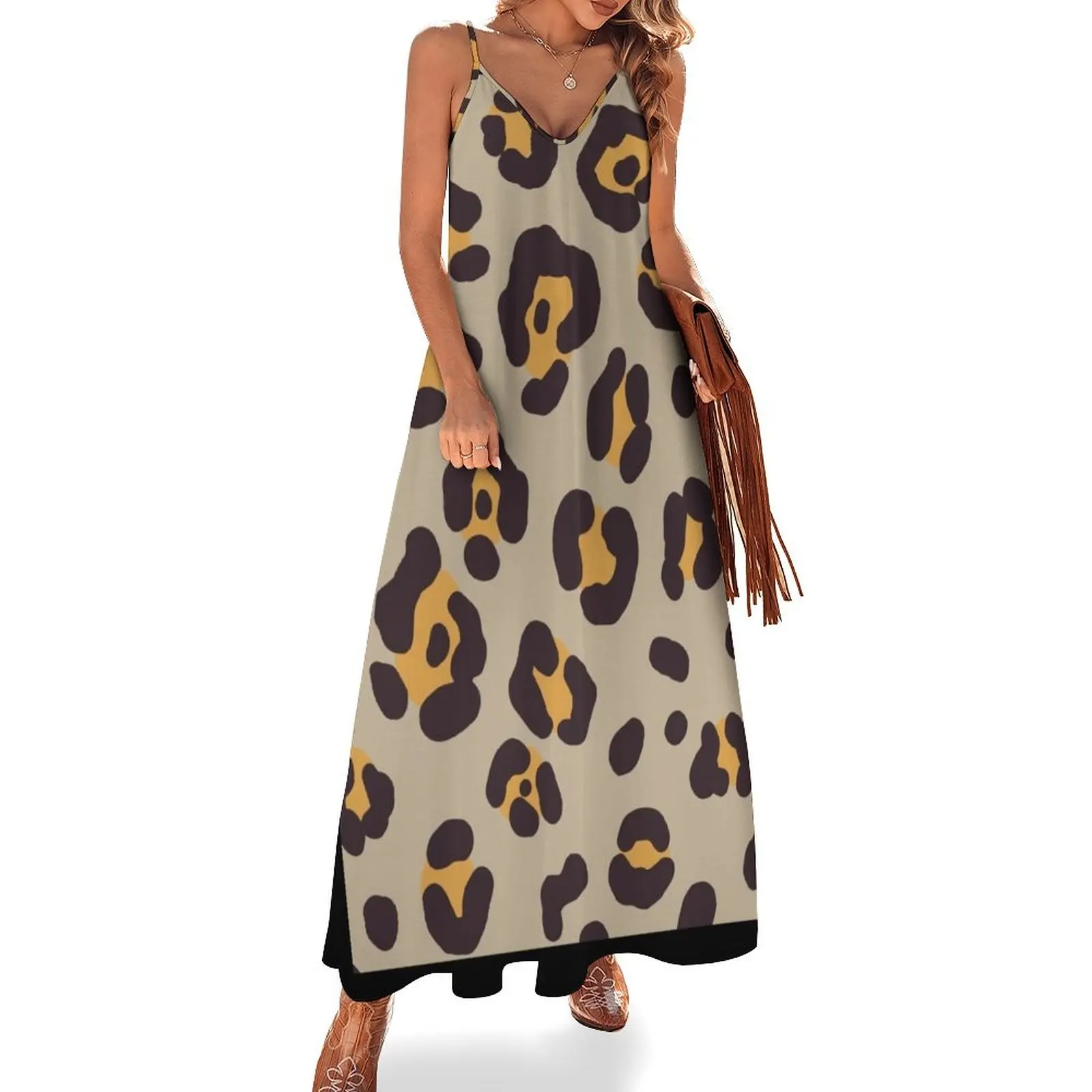 

Leopard print Sleeveless Dress Summer women's clothing woman dress Dress