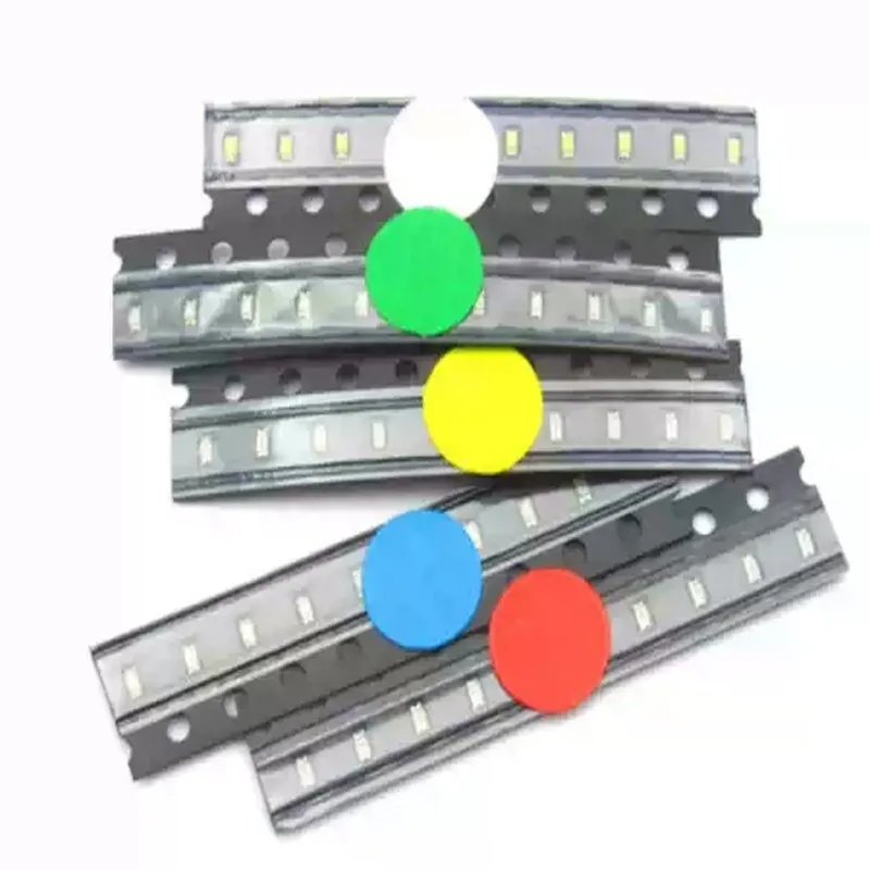 100 pz 0402 0603 0805 1206 1210 smd led Rosso Giallo Verde Bianco Blu Arancione evidenziare diodo emettitore di luce LED Diodo Set