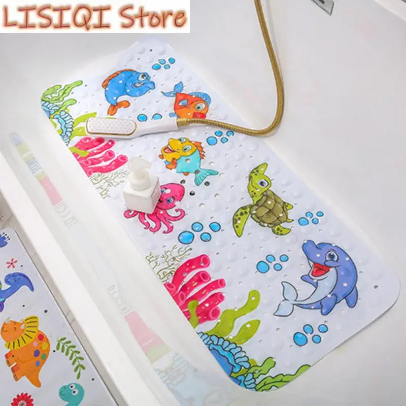 

40X100CM bathtub non-slip mat children's bathroom printing cartoon suction cup pvc bath mat toilet floor mat lengthened