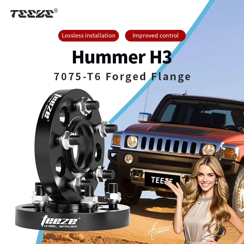 

Teeze 2/4шт 6х139,7 100. 1 ступица M12 x 1,5 центральная черная кованая прокладка для колеса для Hummer H3 25/30/35/38/50 мм