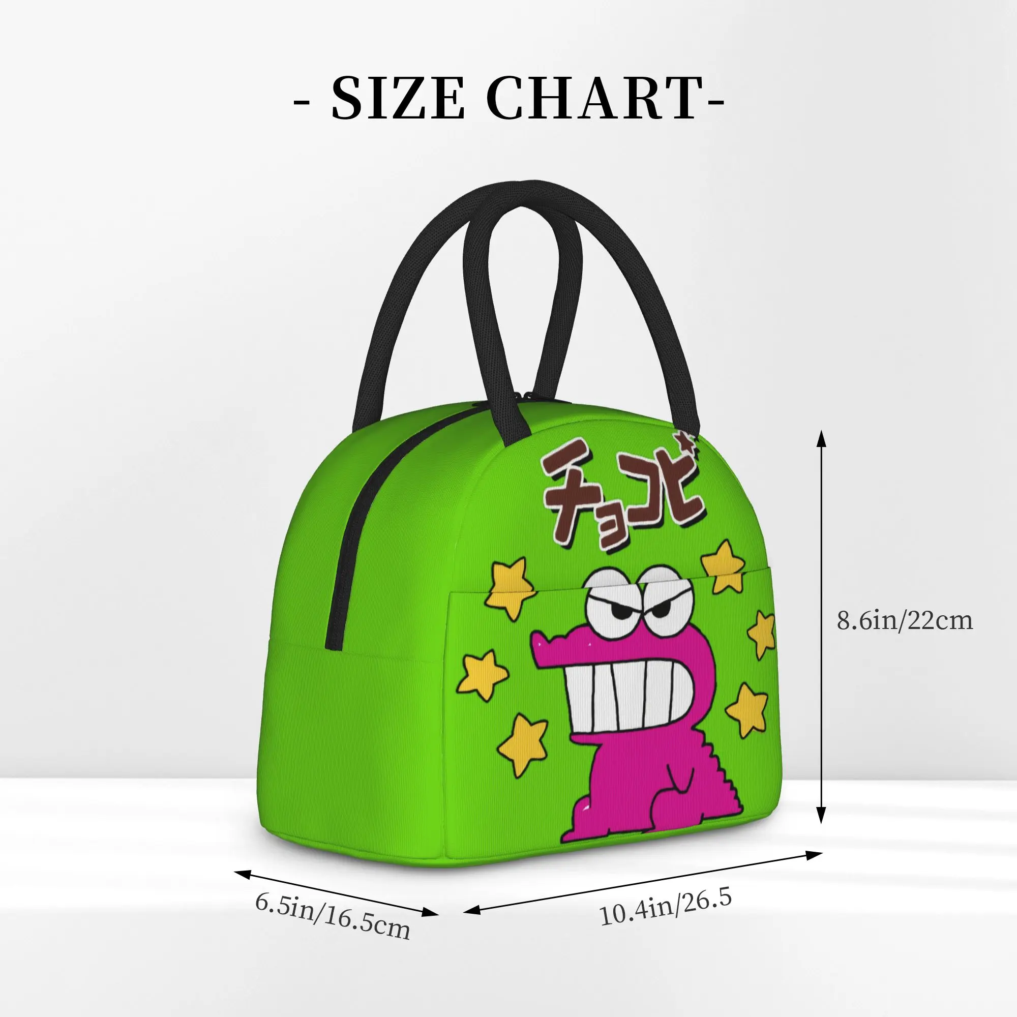 Croc Cookies Shinchan  Insulated Lunch Bag Cooler Bag ,Meal Container Crayon Shin-chan Large Tote Lunch Box Food Bag College view 3