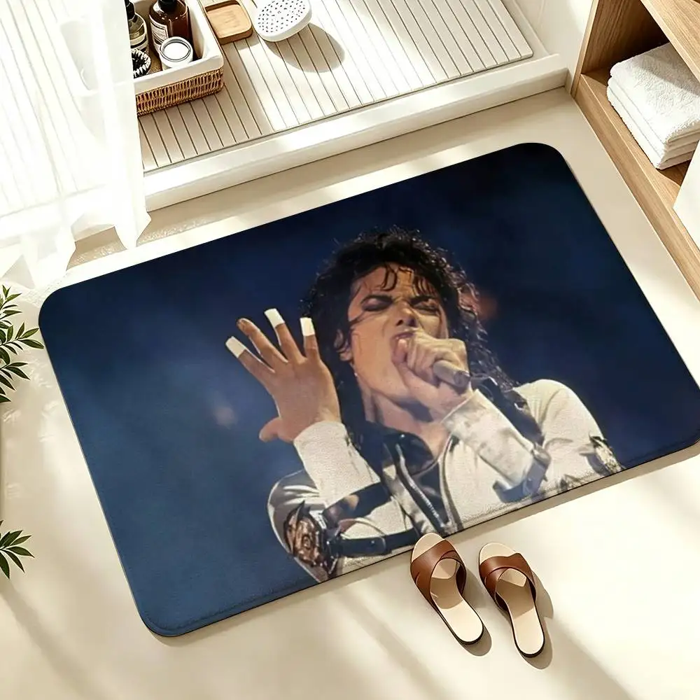 S-Singer M-Michael J-Jackson  Soft Absorbent Decorative Floor Mat for Bathroom Entryway Living Room