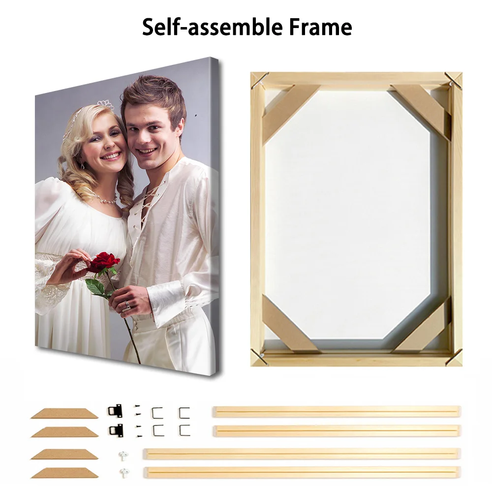 1 pc Custom Photo with DIY frame or frameless poster,Easter Personalized Canvas Print,Customizable Hanging Painting